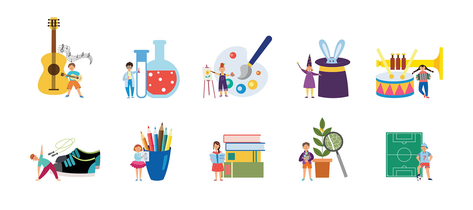 Set,Of,Supplies,For,Childrens,Creative,Hobbies,And,Outside,Interests